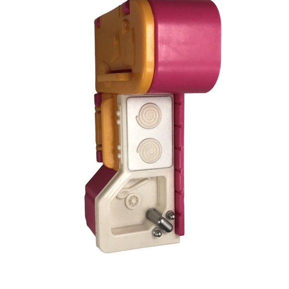 Fisher Price My First Dollhouse Kitchen Refrigerator Sink Stove Pink Orange 1 Pc - Picture 8 of 12